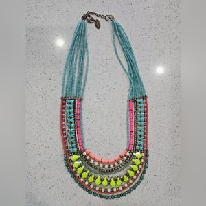 VINTAGE Tanjore Multi-color beaded necklace